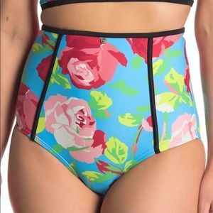 Betsey Johnson High Waist Swim Bottoms